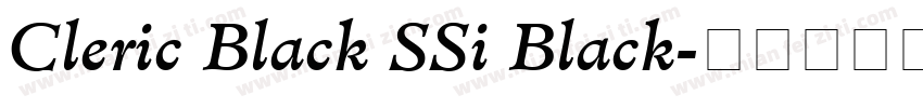 Cleric Black SSi Black字体转换